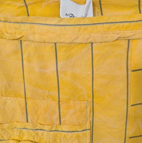 3.1 Phillip Lim Striped Tunic Dress Shirt Pleated Tiered Long Sleeve Yellow 4 - Picture 3 of 15